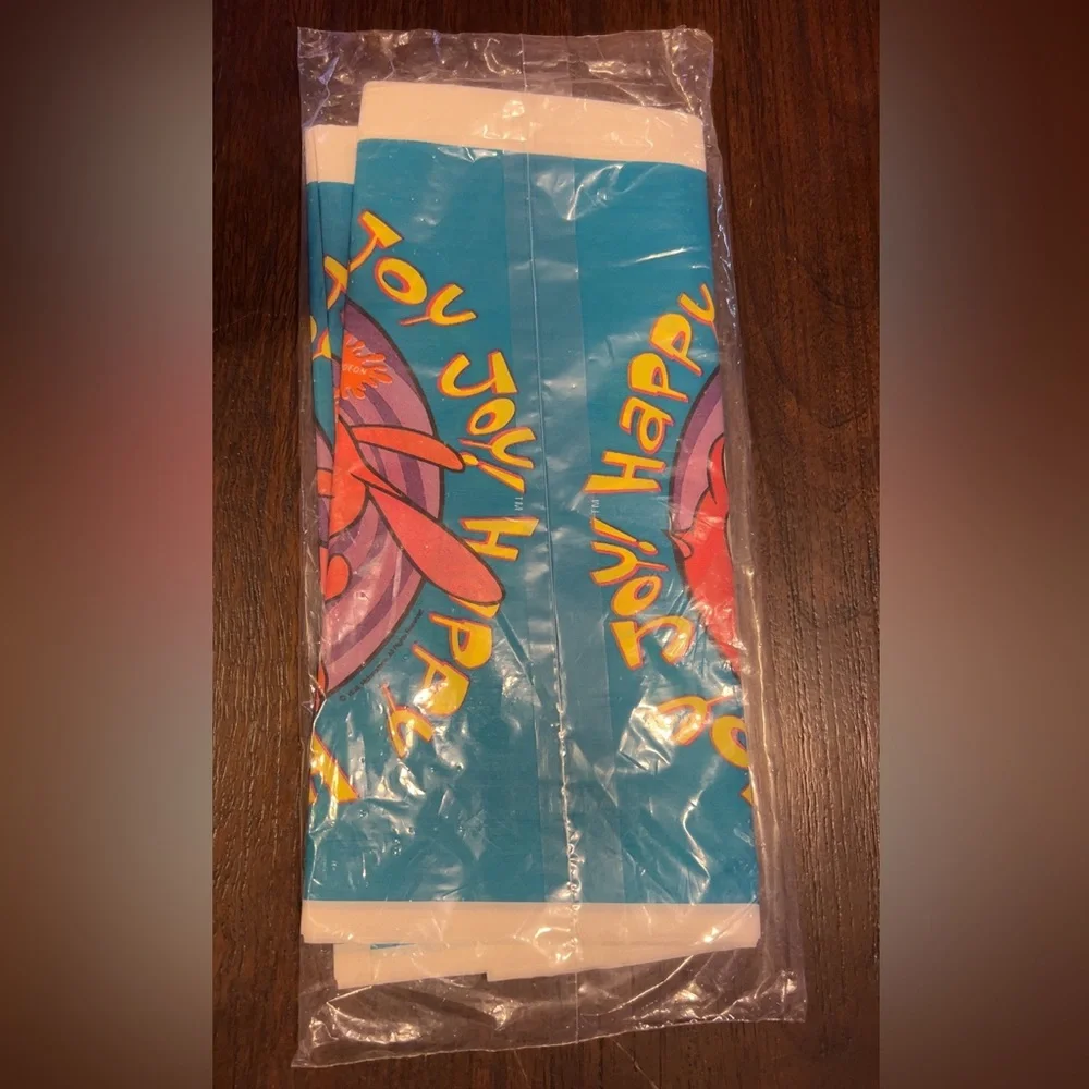 Rare 1995 Ren & Stimpy Plastic Party Table Cover New